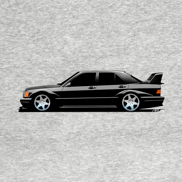 Mercedes 190E Cosworth Evolution II (Black) - Roadside Icons by y30man5